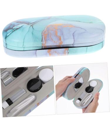 Solustrie Double-Layer Glasses Case & Contact Lens Container - Stylish Red & Blue Travel Holder for Sunglasses and Eyewear Storage - Buy Online on GoSupps.com