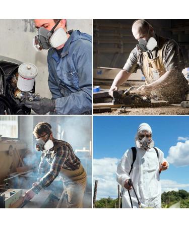  Half mask respirator Reusable Half Face Cover 6200 spray mask for spraying Painting.Chemical Machine Polishing.Welding. Woodworking and Other Work Protection (7 in 1 )Medium - Buy Online on GoSupps.com