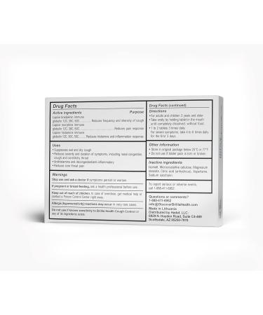 Brillia Health Cold Flu Recovery & Cough Control - Homeopathic Relief for Adults & Children - Buy Online on GoSupps.com