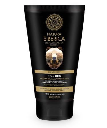 Natura Siberica For Men Only Bear Hug Face Washing Gel 150ml - Gentle Cleanser for All Skin Types | International Shipping - Buy Online on GoSupps.com