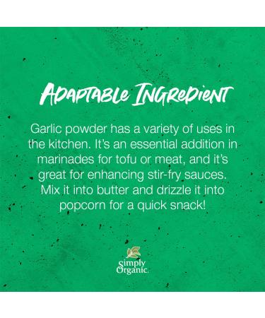 Simply Organic Garlic Powder | Certified Organic | 0.92 oz | Pack of 6 | Allium Sativum - Buy Online on GoSupps.com