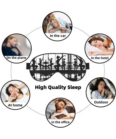New Love Gymnastics Print Unisex Eye Mask | Soft Light-Blocking Sleep Mask - Black for Ultimate Comfort - Buy Online on GoSupps.com