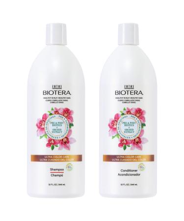 BIOTERA Ultra Color Care Shampoo and Conditioner | Prolong Vivid Color-Treated Hair | Microbiome Friendly | Vegan Shampoo & Conditioner Set 32 Fl Oz (Pack of 2)