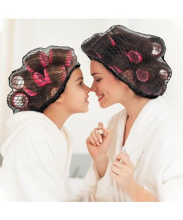 5PCS Cotton Triangle Hair Nets for Rollers | Mesh Hair Setting Nets for Sleeping | Black | 17x17 Inches - Buy Online on GoSupps.com