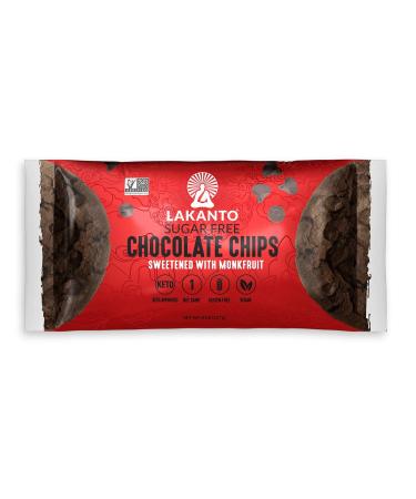 Lakanto Sugar Free Chocolate Chips - Sweetened with Monk Fruit Sweetener, Perfect for Baking, Melting, Mixing, Snacking, Gluten Free, Keto Diet Friendly, Vegan, 2g Net Carbs (8 oz - Pack of 1) 8 Ounce (Pack of 1)
