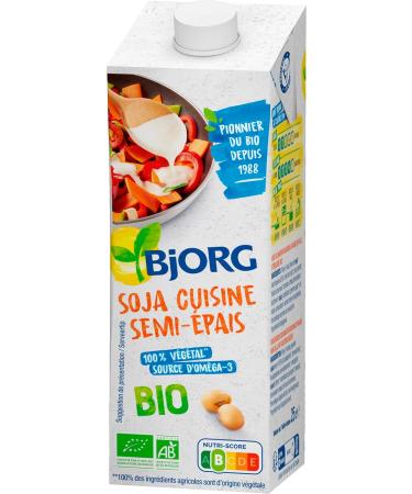 BJORG - Semi-thick Kitchen Soy - For sweet and savory recipes - Source of Omega 3 - 250ml - 4 pack (total of 1000 ml) - Buy Online on GoSupps.com