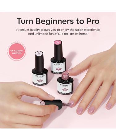 Modelones Jelly Gel Nail Polish 15ML Grey Pink Translucent Sheer Nude Colors Neutral Skin Tone Gel Polish Soak off U V LED Cured at Home Salon DIY French Manicure Nails Art Jelly Grey - Buy Online on GoSupps.com