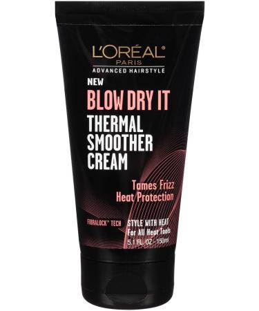 L'Oreal Paris Advance Hairstyle Blow Dry It Thermal Smoother Cream - 5.1 oz