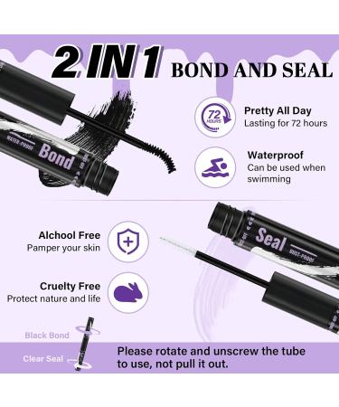 Buy Lash Bond and Seal Waterproof 10ML - Super Strong Black Lash Glue for Cluster Lashes | 72-Hour Hold | International Shipping - Buy Online on GoSupps.com
