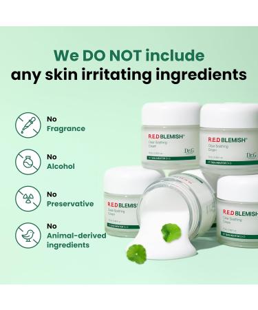 Dr.G Red Blemish Clear Soothing Korean Moisturizer Face Cream 70ml - Cica Cream Korean Skin Care Moisturizer Korean Face Moisturizer Facial Moisturizer Korean Skincare K Beauty Skincare Coreano - Buy Online on GoSupps.com