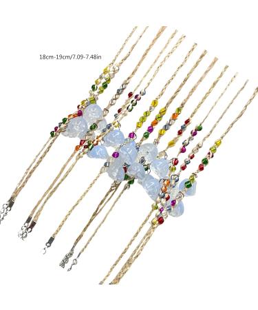 Oralgo Stylish Chinese Flower Bracelet for Women | Handmade Woven Wrist Chain | Unique Blue Lucky Cord - Buy Online on GoSupps.com