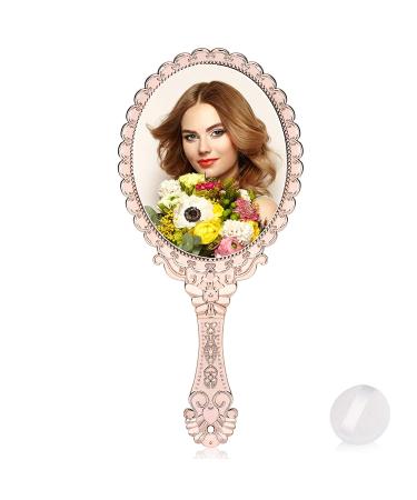 Yusong Compact Handheld Mirror with Handle - Vintage Purse Mirror for Travel - Rose Gold Mini Makeup Mirror for Girls - Buy Online on GoSupps.com