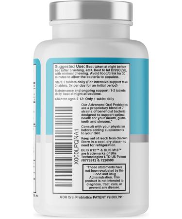 Chewable Oral Probiotics for Bad Breath - BLIS K12 M18, Mint Flavor, 60 Lozenges (3 Pack) - Buy Online on GoSupps.com