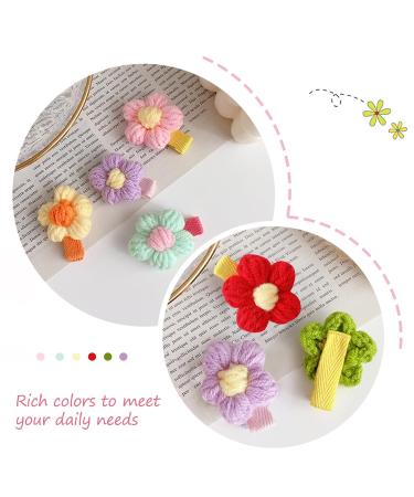 Shop Dhweku 12pc Baby Hair Clips - Cute Plush Flower Hairpins & Accessories for Baby Girls - Buy Online on GoSupps.com