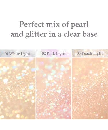 FLYNN Lightcatcher Liquid Glitter Eyeshadow - Long Lasting & Quick Drying | Lightweight Water Texture | No Fall-out - K beauty High-Impact Eye Look (02 Pink Light) 0.12oz - Buy Online on GoSupps.com