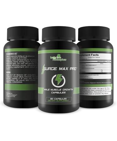 Surge Max Pro - Ultimate Muscle Growth Formula | Boost Power Strength & Stamina | L-Arginine for Explosive Muscle Gains | Enhance Oxygen & Nutrient Delivery - Buy Online on GoSupps.com