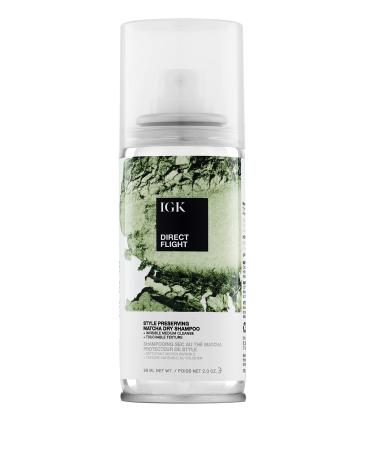 IGK DIRECT FLIGHT Multi-Tasking Matcha Dry Shampoo | Light Cleanse + Style Preserving | Vegan + Cruelty Free | 2 Fl Oz (Pack of 1)