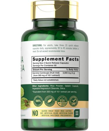 Carlyle Garcinia Cambogia 3000mg | 180 Capsules | Non-GMO | Gluten Free Supplement Extract - Buy Online on GoSupps.com