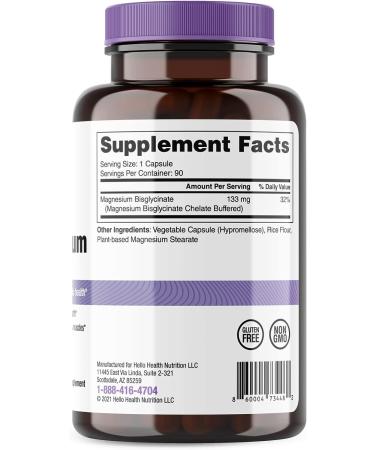 Pure Magnesium Bisglycinate 400mg | Chelated Magnesium Supplement for Sleep, Stress Relief & Muscle Recovery | 90 Capsules - Buy Online on GoSupps.com