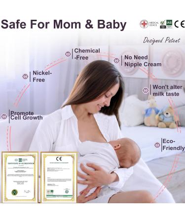 Boboduck Silver Nipple Shields - 999 Silver Cups for Breastfeeding Essentials - Large Size - Buy Online on GoSupps.com