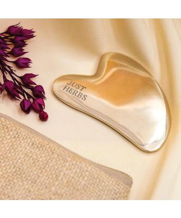 Kansa Gua Sha Face Massage Tool | Reduce Fine Lines Achieve Glowing Skin & Relieve Stress - 144g - Buy Online on GoSupps.com