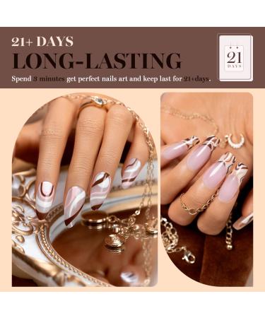 RARJSM Nail Art Gel Liner Set - Nude Pink Brown Skin Tone Painting Striping Polish - 6pcs, UV LED Curing, 8ml, Thin Sharp Brush - DIY Salon Swirl Design - Buy Online on GoSupps.com