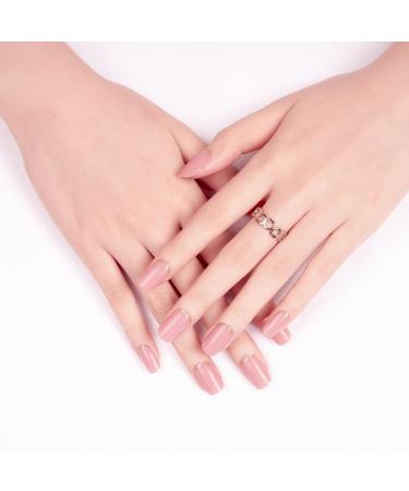 Danni & Toni Half-Hardened Gel Nail Films - Glitter in My Eye | Pink French Semi-Hardened Nail Stickers - 28 Self-Adhesive Wraps - Buy Online on GoSupps.com