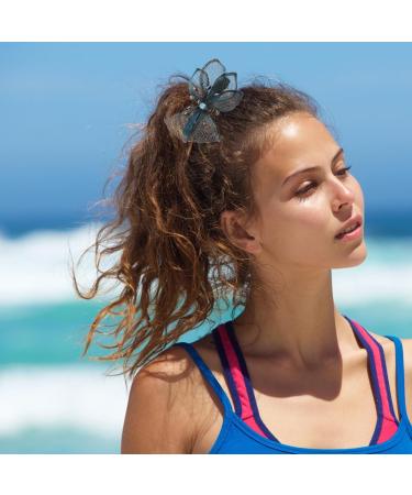 Beaupretty Blue Hair Clips butterfly clip bow clips party fascinators high ponytail clip bows barrette bridal clip clips barrettes spring clip copper wire vintage Decor - Buy Online on GoSupps.com