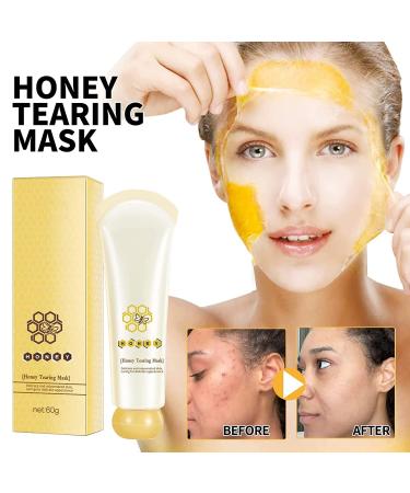 Honey Tearing Peel Mask for Deep Cleansing & Moisturizing - Painless Blackhead Removal, Oil Control, and Pore Shrinking - Suitable for All Skin Types - Women (1Pcs) - Buy Online on GoSupps.com