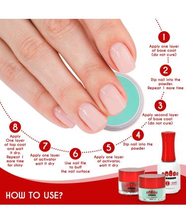 Dip Powder Liquids Set 15ml - Base Activator and Top Coat for 21 Days of Vibrant Nails - No UV/LED Needed - Cruelty-Free Formula - Buy Online on GoSupps.com