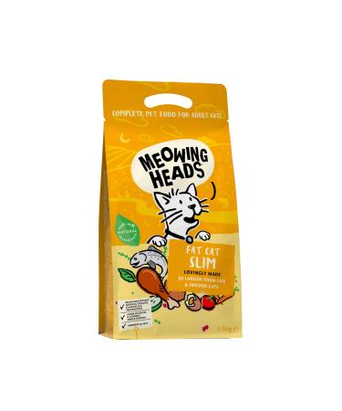 Meowing Heads Dry Reduced-Calorie Cat Food - Fat Cat Slim -100 Percent Natural Chicken and Fish Grain-Free Recipe with Reduced Fat 1.5 kg