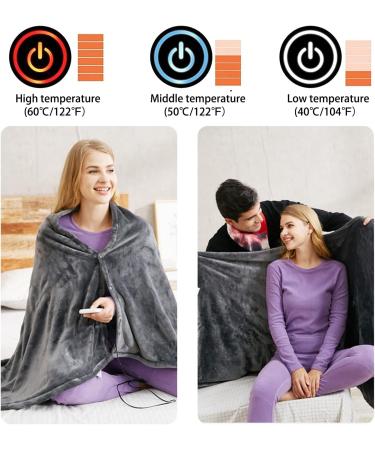 Buy Triclicks USB Heated Blanket - Fast Heating Adjustable Temperature Portable & Washable Thermal Blanket for Neck Shoulder & Stomach - 150x85cm - Buy Online on GoSupps.com