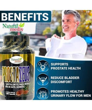 Prostazeus Complex Formula Natural Prostate Support with Saw Palmetto Maca Negra Cat s Claw & Achiote Premium Men s Wellness Capsules for Vitality Balance & Energy 100 Capsules - Buy Online on GoSupps.com