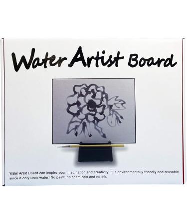 Buddha Water Drawing Board with Bamboo Brush - Zen Mindfulness Meditation Tool for Inkless Art - Reusable Black and White Design - Ideal Relaxation Gifts - Buy Online on GoSupps.com