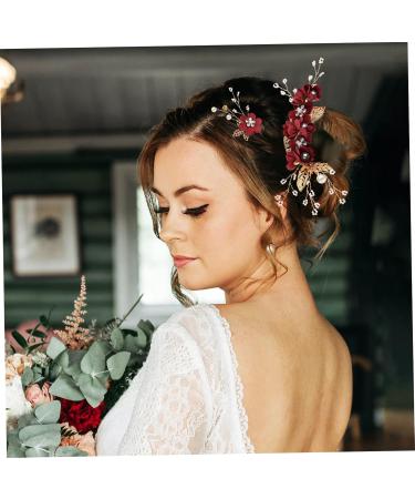 Housoutil 2 Set Bridal Headwear Pearl Hair Barrettes Pearl Headpiece Rhinestone Hair Clips Blue Tiara Rhinestones Hair Combs Wedding Hair Clips Blue Hair Clips Tiaras Accessories Miss Dress - Buy Online on GoSupps.com