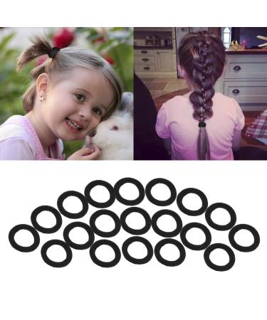 100 PCs Black Elastic Hair Ties - Metal-Free Hair Accessories for Braid & Styling - Buy Online on GoSupps.com