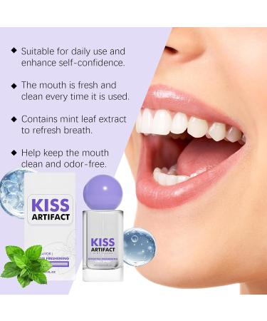 Kiss Artifact Mint Flavored Oral Freshening Spray with Vitamin B1 Gluconolactone 15ml/0.51 Fl Oz Daily Use Gentle Formula - Buy Online on GoSupps.com