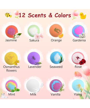 Granvoo 12-Piece Swimming Bombs Gift Set | Surprise Toys Inside | Organic Foam Bath Bombs for Kids | Perfect Bubble Bath Birthday Present for Girls & Boys - Buy Online on GoSupps.com