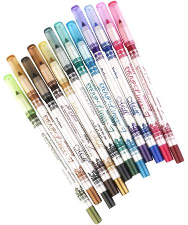Jojomis 12 Pencil Pen Waterproof Eye-Liner for Eyes Makeup Beauty Comestic - Buy Online on GoSupps.com