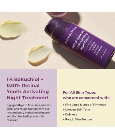 Retinol Bakuchiol Night Cream | Anti-Aging Skincare | Firm Skin & Reduce Wrinkles | Korean Face Cream - 1 Fl Oz - Buy Online on GoSupps.com