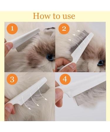 CZFDCK 2 Pcs Flea Comb For Cats Flea Comb Flea Comb For Dogs Dog Flea Comb Cat Flea Comb Dog Hair Comb Grooming Tool For Removing Tear Stains Fleas Dandruff Lice - Buy Online on GoSupps.com