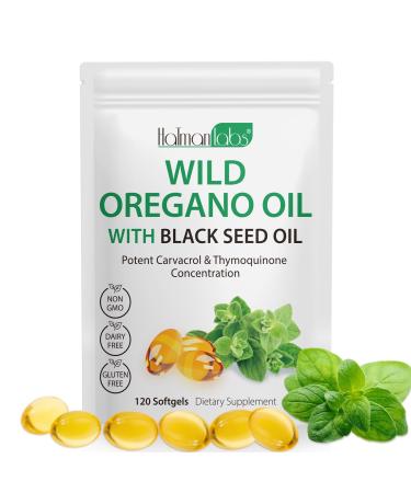 Capsules D'Huile D'Origan 120 Softgel V g taliennes - 2 En 1 6000 Mg D'Huile D'Origan Avec 200 Mg D'Huile De Nigelle Soutien Hautement Efficace Du Syst me Immunitaire Et Digestif (1)