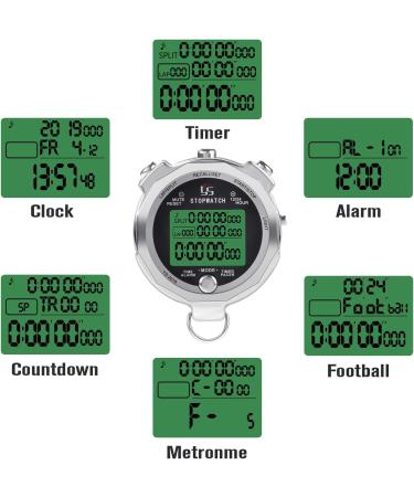 Buy Laopao Stopwatch - 1/1000s Precision 100 Memory LCD Timer for Football Referees & Trainers - Silent & Luminaire Function - Buy Online on GoSupps.com