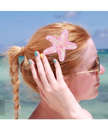 Amabro 6-Piece Sea-themed Hair Clips - Glittering Shell Accessories for Women & Girls - Buy Online on GoSupps.com