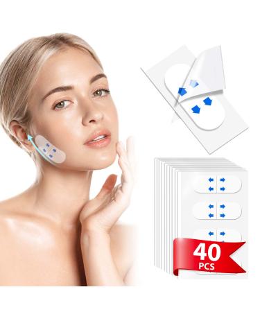 Face Lift Tape,Face Tape Lifting Invisible,Waterproof and Breathable thin,Makeup Tools to Hide Double Chin And Wrinkles Around The Eyes & Neck,40 Pieces clear