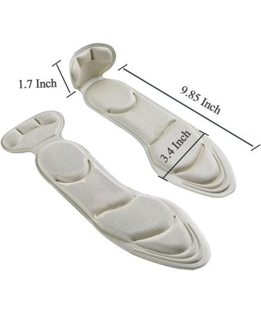 2 Pair Shoe Insoles for Women | Heel Inserts for Pain Relief | Arch & Metatarsal Support | Fits Sizes 4.5-9.5 - Buy Online on GoSupps.com