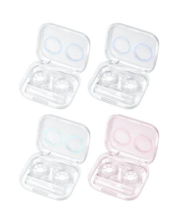Anbeeiss 4 STK contact lens container portable contact clinic container contact lens case contact lenses storage container travel set for colored contact lenses at home travel - 64 * 52 * 19mm - Buy Online on GoSupps.com