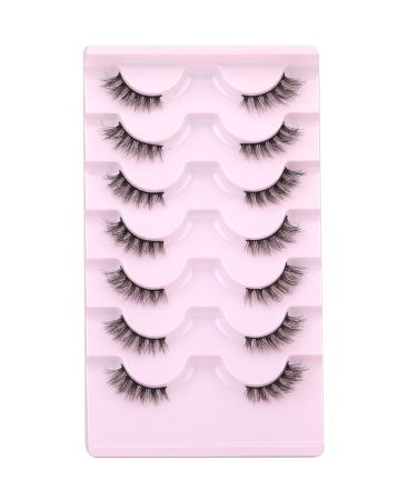 Half Eyelashes Natural Artificial Half Lashes Natural Look False Fake Lashes Cat Eye Wispy Short Eyelashes by Lvmixwig