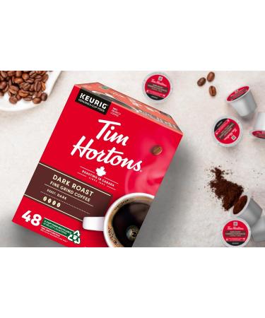 Tim Hortons Dark Roast Coffee Single Serve Keurig K-Cup Pods 48 Count Dark 48 count (Pack of 1) - Buy Online on GoSupps.com
